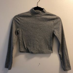 Gray crop top